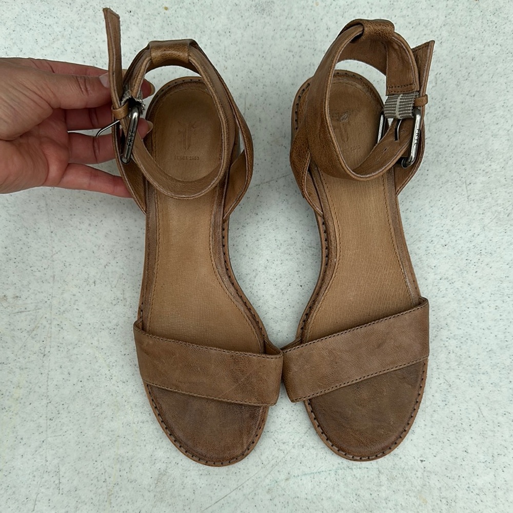 Frye Cindy 2 piece leather Brown Sandals